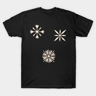 Retro Christmas Snowflake Scandinavian Aesthetic Pattern T-Shirt